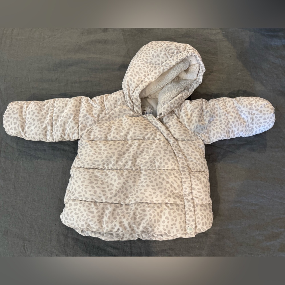 GAP Cream and Gray Baby Jacket